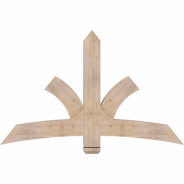 Ekena Millwork Davenport Smooth Timber Gable Bracket, Douglas Fir, 60"W x 38"H x 3 1/2"D x 5 1/2"F, 15/12 Pitch GBW060X38X0406DAV00SDF - main